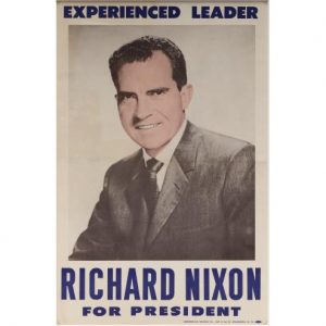 Richard Nixon 1960 campaign poster.