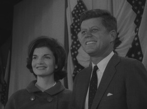 Jackie and John Kennedy in Hyannis, MA on November 9, 1960.