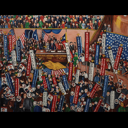 1960 Convention Artist Bernadine Stetzel Oil on canvas Bernadine Stetzel Collection The Sixth Floor Museum at Dealey Plaza